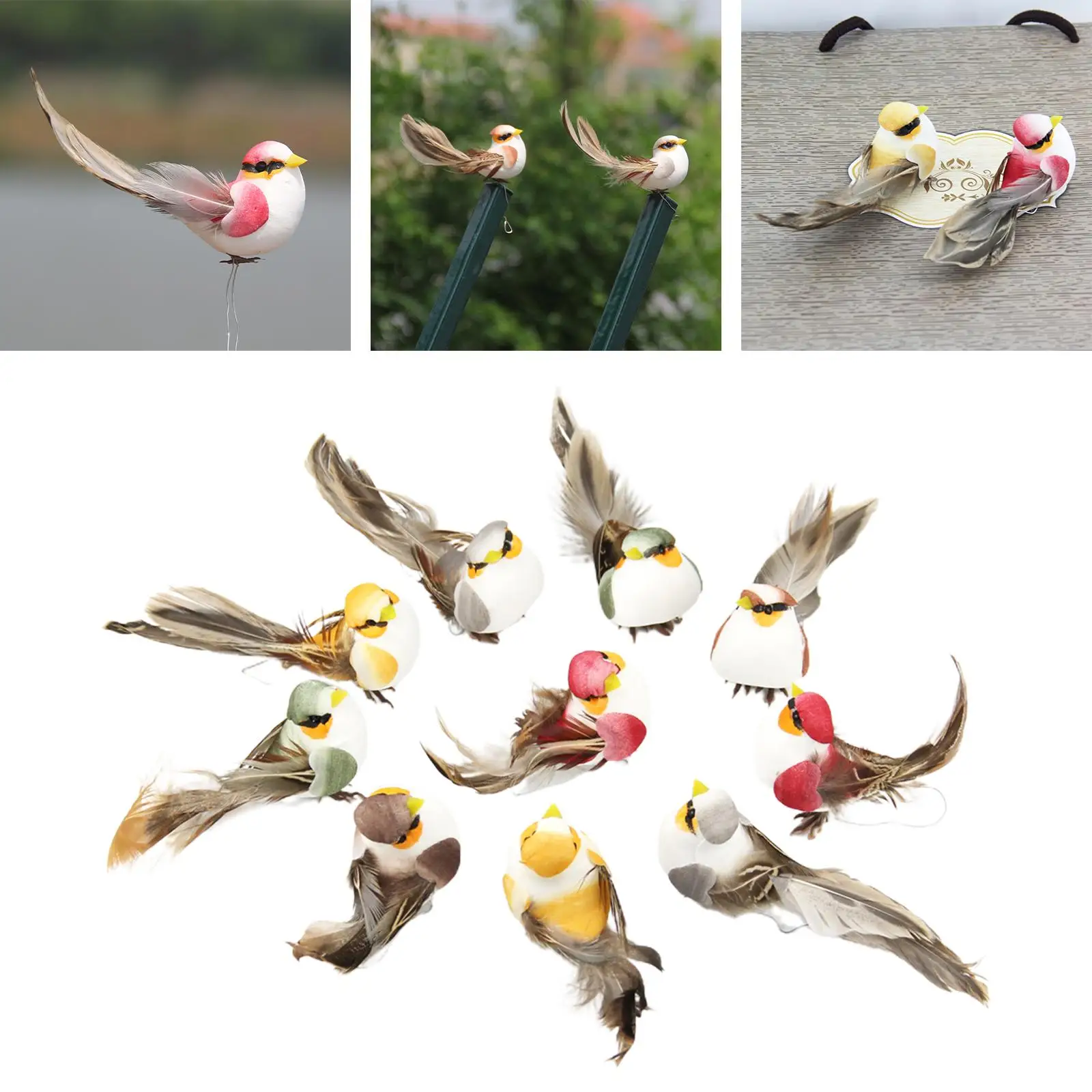 12 Pieces Feathered Bird Garden Bird Statues Zoo Birds Figure Decorative Artificial Birds for Lawn Yard Outdoor Garden Ornaments
12 Pieces Feathered Bird Garden Bird Statues Zoo Birds Figure Decorative Artificial Birds for Lawn Yard Outdoor Garden Ornaments