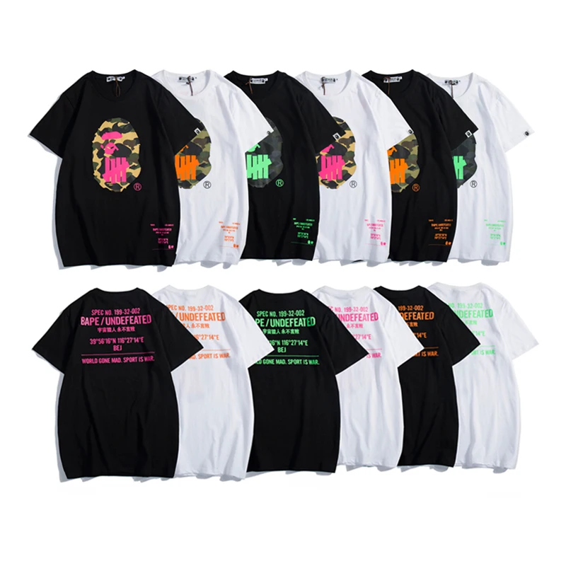 2022 летняя брендовая футболка Bape X Undefeated Co с принтом головы Ape Harajuku 100% хлопок хип-хоп топы с коротким рукавом Футболка
2022 летняя брендовая футболка Bape X Undefeated Co с принтом головы Ape Harajuku 100% хлопок хип-хоп топы с коротким рукавом Футболка