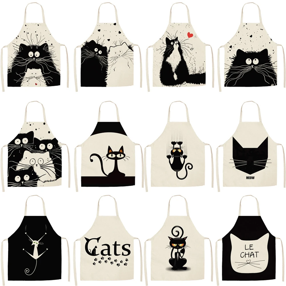 Apron Cute Cartoon Cat Sleeveless Cotton Linen Apron Household Cleaning Tools For Kitchen Barbecue Kitchen Tool
Apron Cute Cartoon Cat Sleeveless Cotton Linen Apron Household Cleaning Tools For Kitchen Barbecue Kitchen Tool