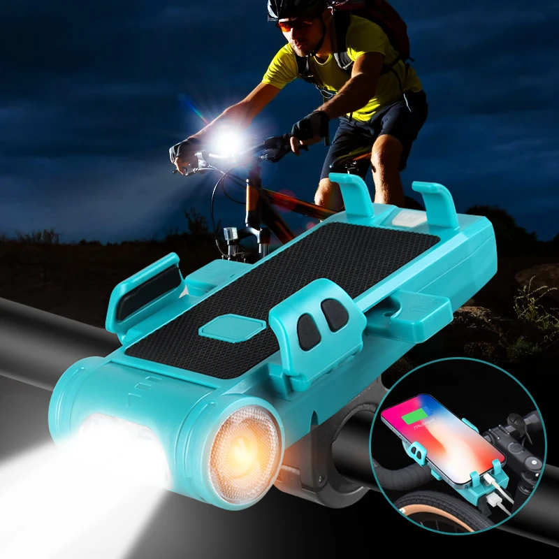 5 in 1 Bicycle Light USB Charging T6 LED Bike Front Light Headlight Power Bank Phone Holder Cycling Horn Lamp with Fog Light
5 in 1 Bicycle Light USB Charging T6 LED Bike Front Light Headlight Power Bank Phone Holder Cycling Horn Lamp with Fog Light