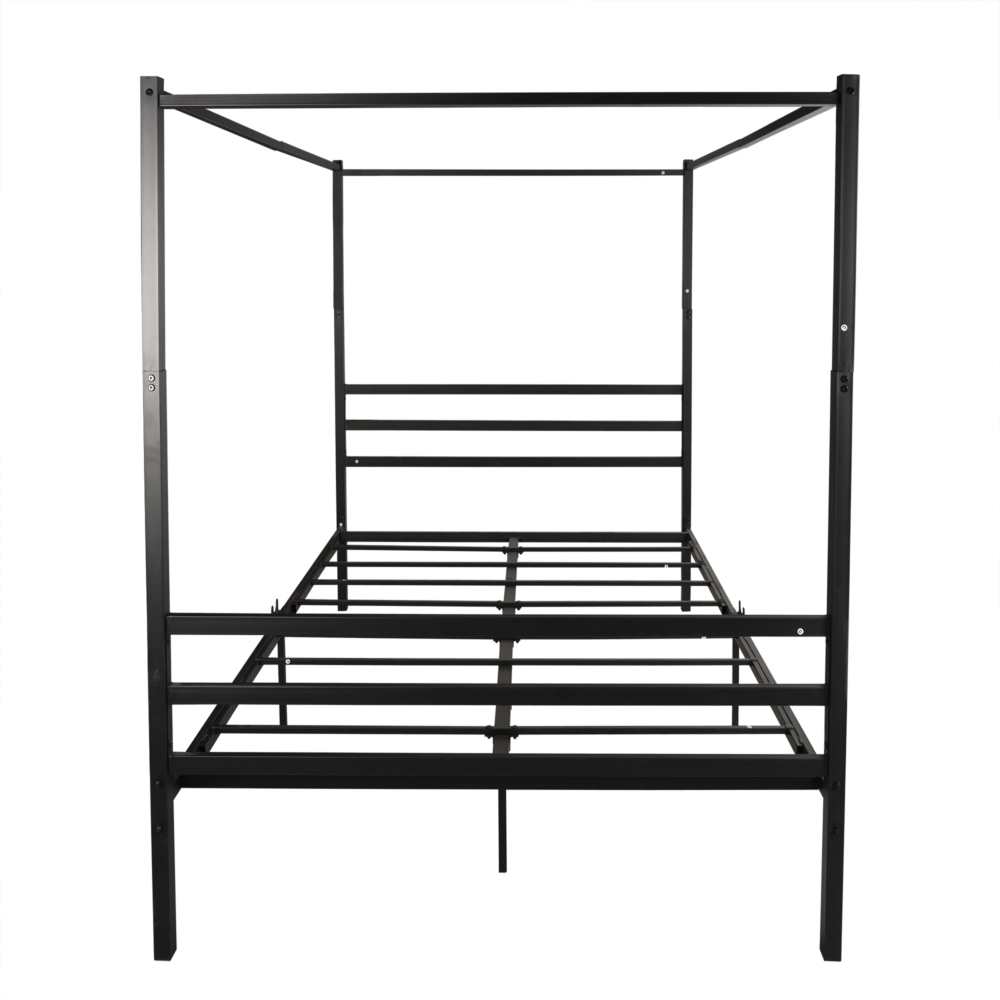 

Королевский размер, металлическая кровать с изголовьем кровати, матрас, основание, платформа, рамка для кровати, цвет черный [искусственная кожа]