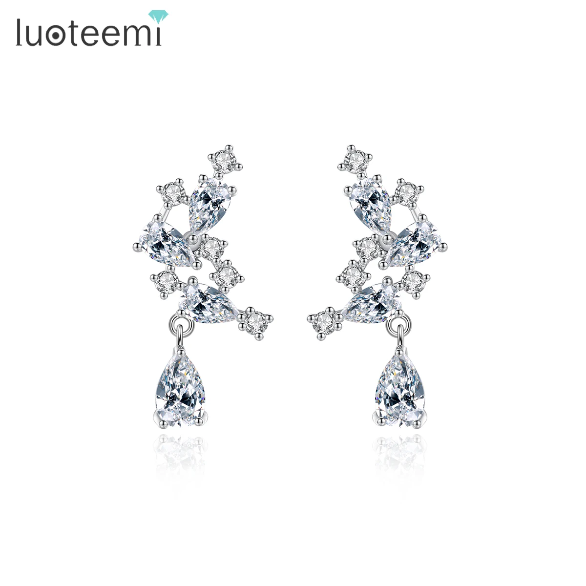 LUOTEEMI Drop Earring for Women Tredy Korean Style boucle doreille femme Cubic Zirconia Bridal Wedding Accessories Friend Gifts
LUOTEEMI Drop Earring for Women Tredy Korean Style boucle doreille femme Cubic Zirconia Bridal Wedding Accessories Friend Gifts