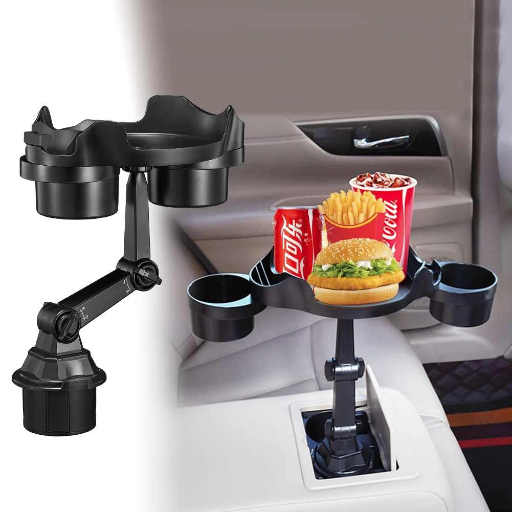 Car Cup Holder Tray Expander for Food Dual Bottle Mounts Adjustable Bracket Snacks Drink Burgers Table for Travel Eating
Car Cup Holder Tray Expander for Food Dual Bottle Mounts Adjustable Bracket Snacks Drink Burgers Table for Travel Eating