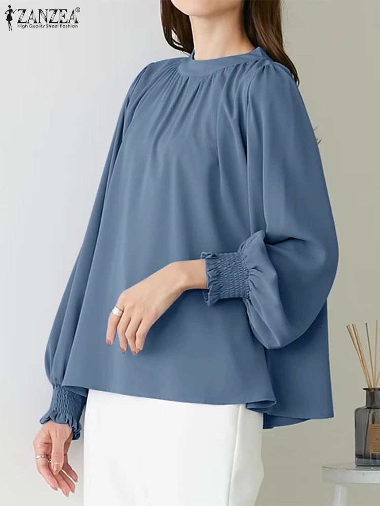 Elegant Solid Pleated Shirt ZANZEA Women Long Sleeve Blouse Spring Party Ruffles Tops Casual Loose Work Blusa Mujer OL Chemise
Elegant Solid Pleated Shirt ZANZEA Women Long Sleeve Blouse Spring Party Ruffles Tops Casual Loose Work Blusa Mujer OL Chemise