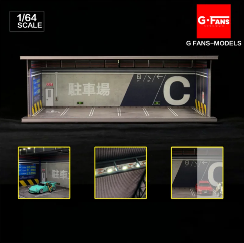 G-FANS 1:64 Parking Garage Diorama And LED Light Simulation Assembly Scene Model 
G-FANS 1:64 Parking Garage Diorama And LED Light Simulation Assembly Scene Model