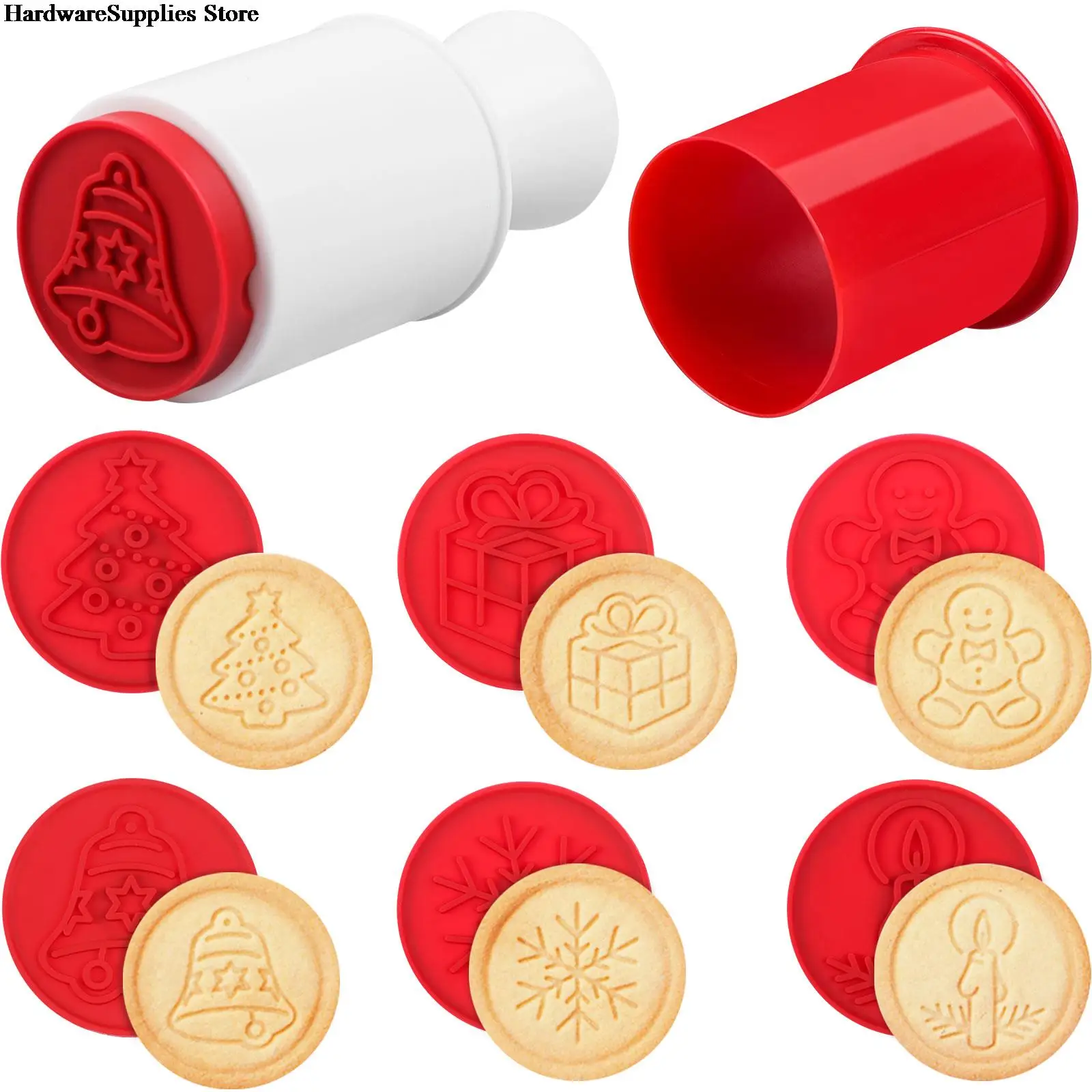 Plastic Christmas Theme Cookie Hand Press Stamps Cookie Cutter DIY Biscuit Hand Press Moulds Tree Deer Bell Pattern Baking Decor
Plastic Christmas Theme Cookie Hand Press Stamps Cookie Cutter DIY Biscuit Hand Press Moulds Tree Deer Bell Pattern Baking Decor