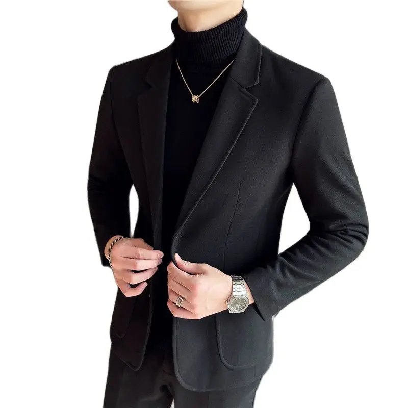 New Style (suit + Trousers) Trendy Self-cultivation Nizi Woolen Korean Version British Casual Men's Gentleman Solid Color Suit
New Style (suit + Trousers) Trendy Self-cultivation Nizi Woolen Korean Version British Casual Men's Gentleman Solid Color Suit