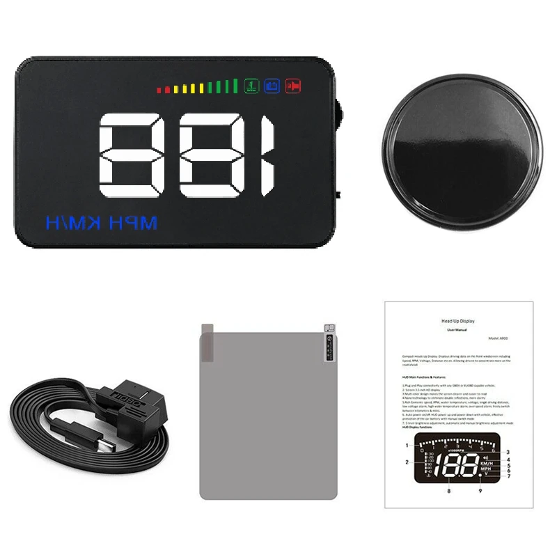 A500 HUD Head-Up Display Car Speedometer OBD2 Smart Digital Trip Computer OBD 2 Scanner OBD2 Diagnostic Tool Speed Alarm
A500 HUD Head-Up Display Car Speedometer OBD2 Smart Digital Trip Computer OBD 2 Scanner OBD2 Diagnostic Tool Speed Alarm