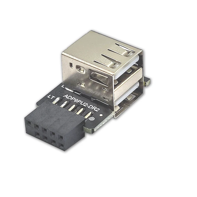 9Pin to 2 Port USB Adapter Connector Riser Internal Motherboard 9pin Female to Dual USB2.0 Type A Female Conector for USB Device
9Pin to 2 Port USB Adapter Connector Riser Internal Motherboard 9pin Female to Dual USB2.0 Type A Female Conector for USB Device