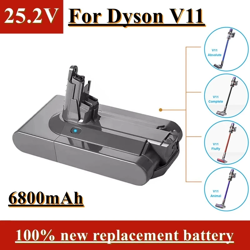 25.2V Stofzuiger Oplaadbare Batterij, Dyson V11,6800Mah ~ 12800Mah, toepassing Op Dyson V11 Absolute, Dyson V11 Pluizige, Etc
25.2V Stofzuiger Oplaadbare Batterij, Dyson V11,6800Mah ~ 12800Mah, toepassing Op Dyson V11 Absolute, Dyson V11 Pluizige, Etc