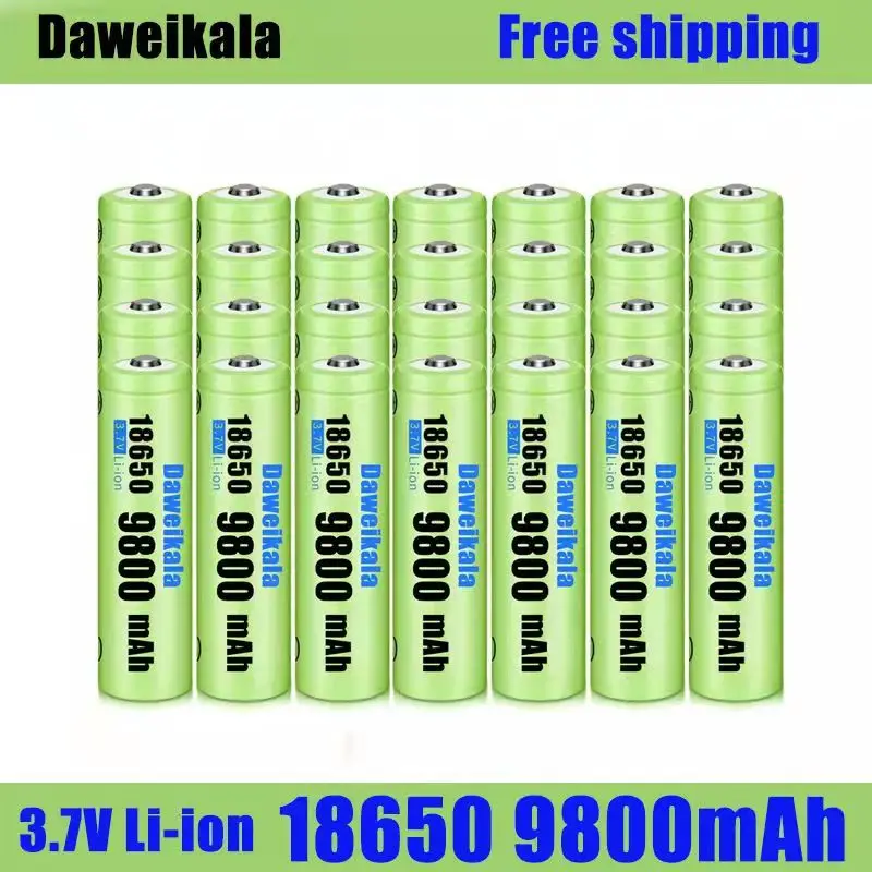 New 3.7V 18650 9800mAh Rechargeable Battery High Capacity Li-ion Rechargeable Battery For Flashlight Torch headlamp Battery
New 3.7V 18650 9800mAh Rechargeable Battery High Capacity Li-ion Rechargeable Battery For Flashlight Torch headlamp Battery