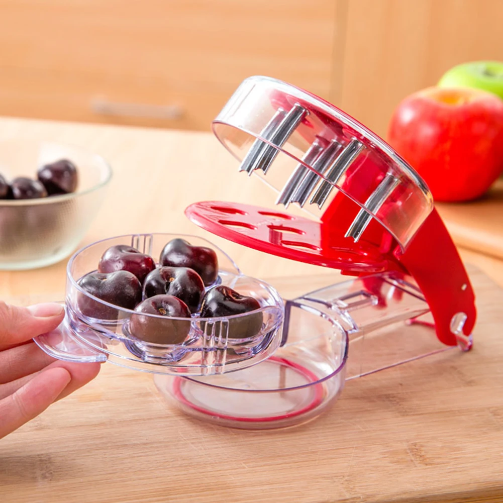 Cherry Pitter Pitting Tool Stainless Steel With 6 Groove Cherries Stoner Remover Fruit Space Saving Lock Kitchen Accessories
Cherry Pitter Pitting Tool Stainless Steel With 6 Groove Cherries Stoner Remover Fruit Space Saving Lock Kitchen Accessories
