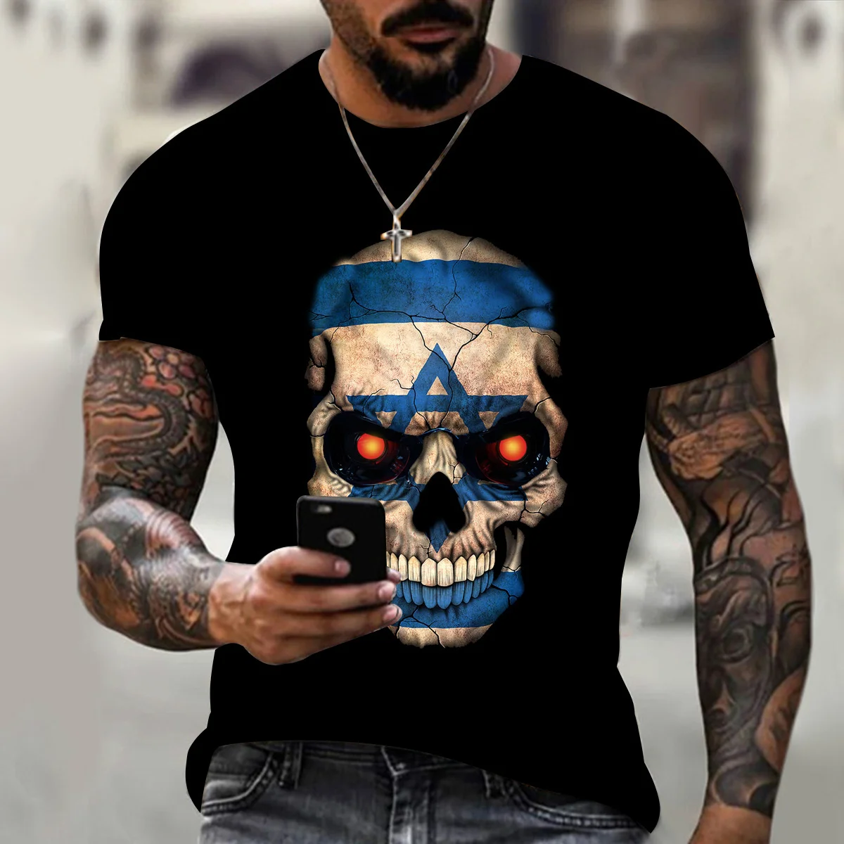 Men Horror Print Tops Summer New Street Cool Casual Loose Burst Men Short-long Sleeves Quick Drying Shirt Breathable Shapely 
Men Horror Print Tops Summer New Street Cool Casual Loose Burst Men Short-long Sleeves Quick Drying Shirt Breathable Shapely
