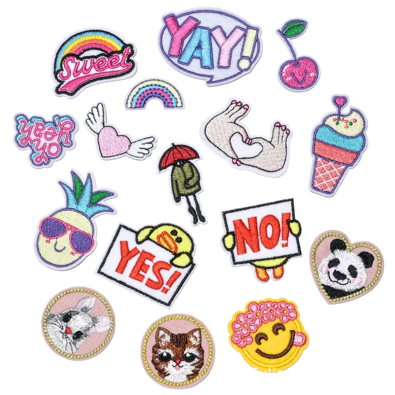 50pcs/Lot Luxury Anime Embroidery Patch Love Heart Rainbow Cherry Umbrella Shirt Clothing Decoration Accessory Craft Applique
50pcs/Lot Luxury Anime Embroidery Patch Love Heart Rainbow Cherry Umbrella Shirt Clothing Decoration Accessory Craft Applique
