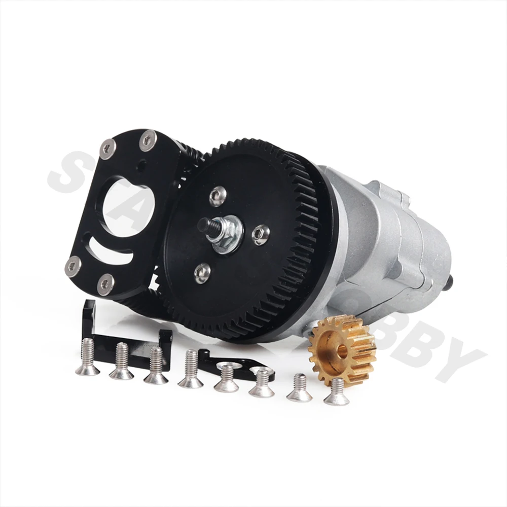 Metal R3 Single Speed Transmission Gearbox With Motor Gear Mount for 1/10 RC Crawler Car RC4WD D90 II D110 Gelande 2
Metal R3 Single Speed Transmission Gearbox With Motor Gear Mount for 1/10 RC Crawler Car RC4WD D90 II D110 Gelande 2