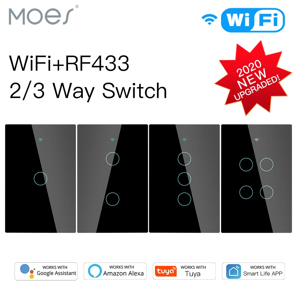 Smart Glass Panel Switch Smart Life/Tuya App Multi-Control Association, Voice Control with Alexa,Google Home,1/2/3/4 Gang
Smart Glass Panel Switch Smart Life/Tuya App Multi-Control Association, Voice Control with Alexa,Google Home,1/2/3/4 Gang