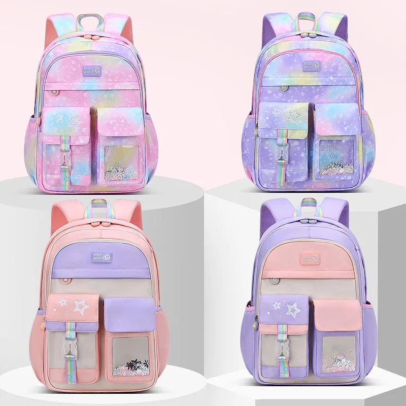 

Elementary School Backpack Spinal Protection Water Splashing Prevention Children's Mochila Escolar Schoolbag Cartable Girls