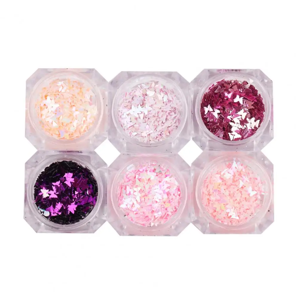 Nail Sequins 6Pcs/Set Stylish Paste Easily Mini Butterfly Shape Nail Decoration for Girl
Nail Sequins 6Pcs/Set Stylish Paste Easily Mini Butterfly Shape Nail Decoration for Girl