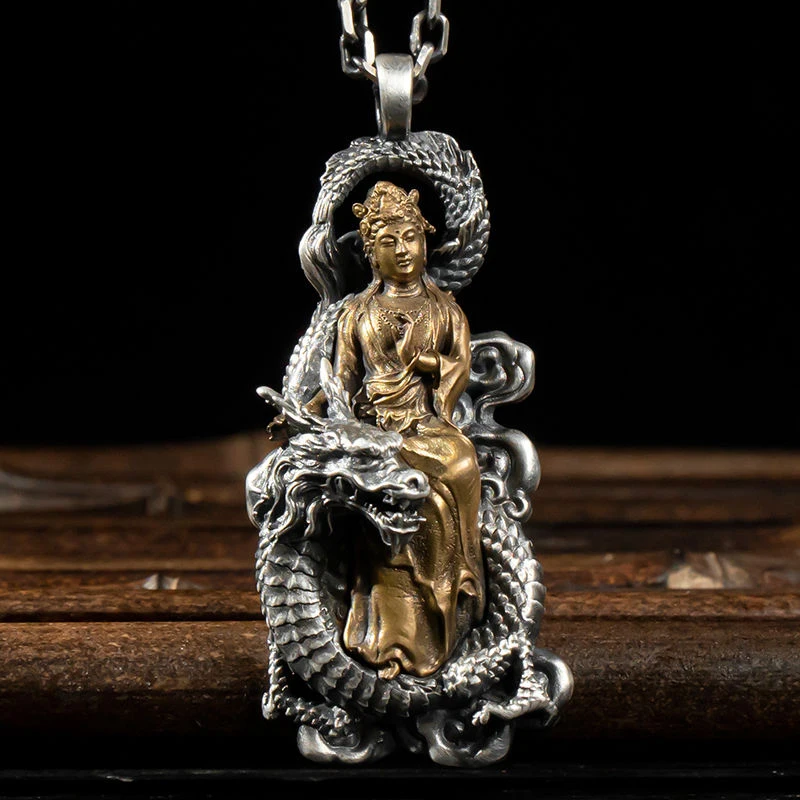 New Retro Style Creativity Silver Patron Saint Heart Sutra Natal Zodiac Necklace Male Thousand-hand Guanyin Pendant Female
New Retro Style Creativity Silver Patron Saint Heart Sutra Natal Zodiac Necklace Male Thousand-hand Guanyin Pendant Female
