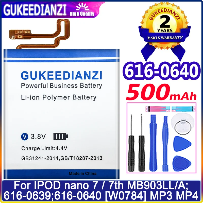 

Battery 616-0640 for Apple IPod Nano 2 3 4 5 6 7 2th 3th 4th 5th 6th 7th MB903LL/A;616-0639;616-0640 [W0784] MP3 MP4 616-0467