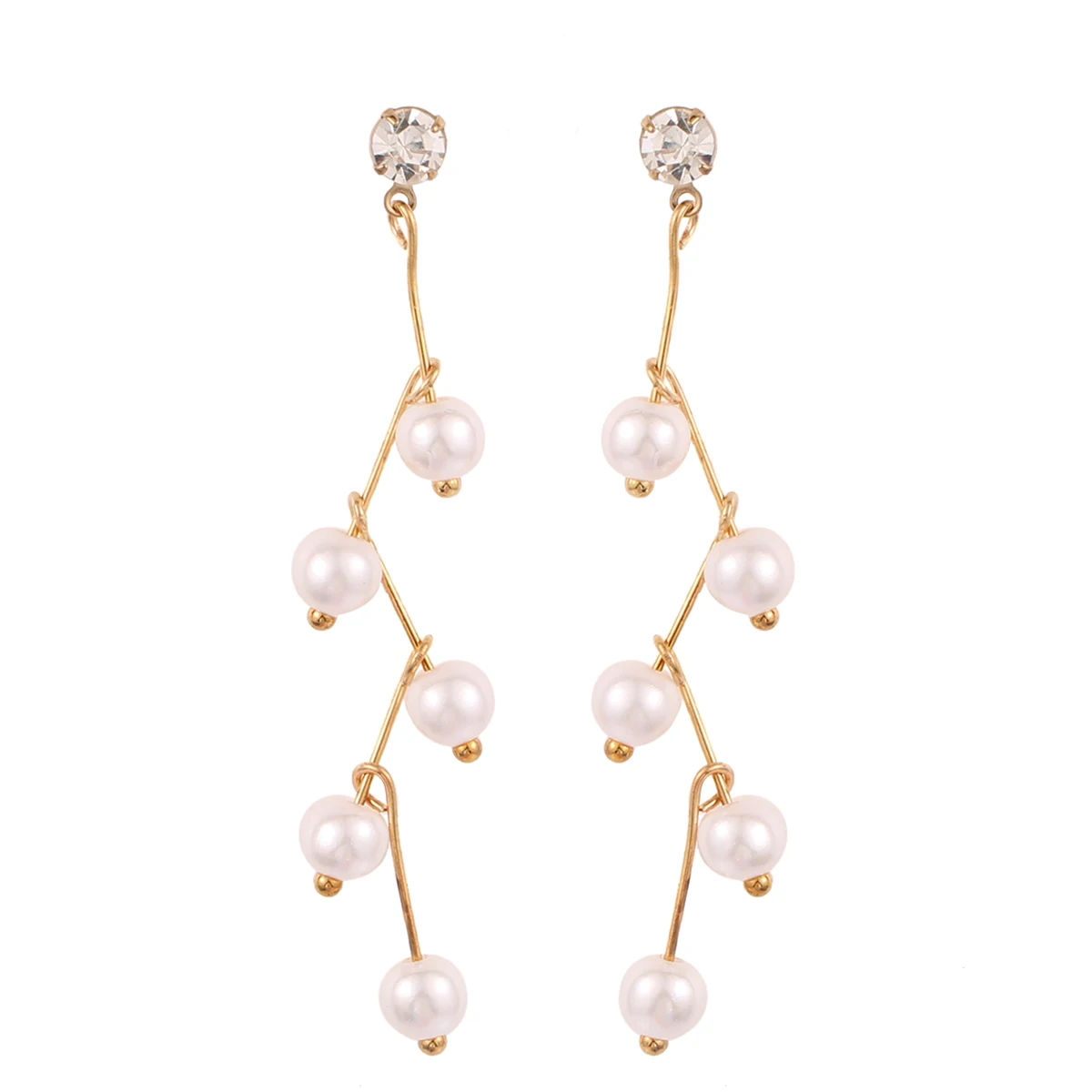 

CARTRT LISA Korean Simulated Pearl Drop Earrings Women Fashion Dangle Earring oorbellen Girls Crystal Brincos Bijoux