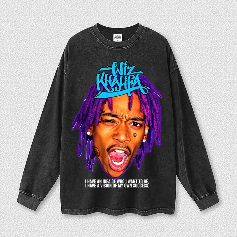 Винтажная хлопковая Футболка в стиле хип-хоп с длинным рукавом
Винтажная хлопковая Футболка в стиле хип-хоп с длинным рукавом