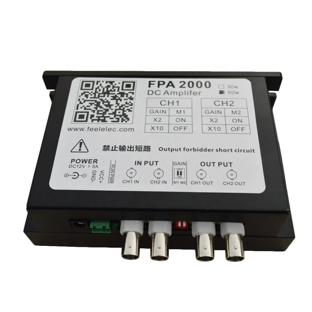 FPA2000-50W High Power Dual Channel amplifier amplify For Arbitrary Waveform Function Signal Generator
FPA2000-50W High Power Dual Channel amplifier amplify For Arbitrary Waveform Function Signal Generator