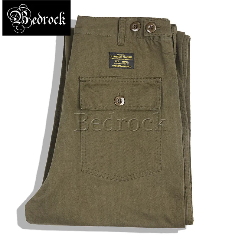 

American vintage military pants OG-107 work cargo pants herringbone pants AMEKAJI khaki dark blue Olive Green straight trousers