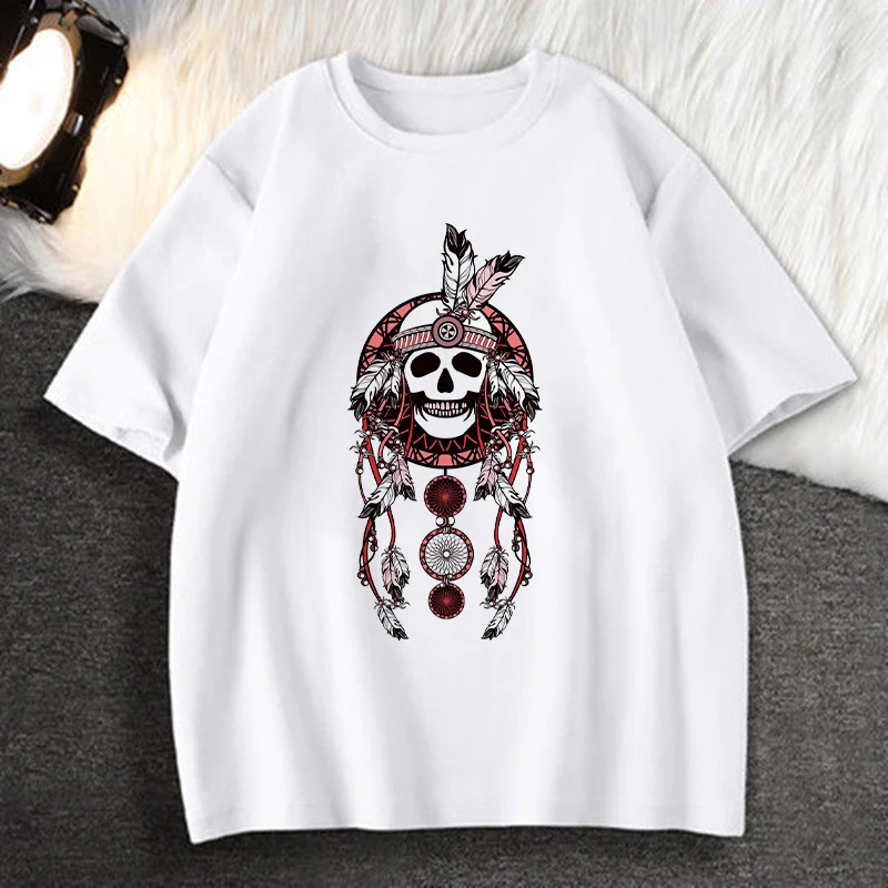 Women's Tshirt Fashion Harajuku Skull White T-shirt Ladies Tee Tops Short Sleeve Graphic Summer T-shirt Casual tee shirt femme
Women's Tshirt Fashion Harajuku Skull White T-shirt Ladies Tee Tops Short Sleeve Graphic Summer T-shirt Casual tee shirt femme