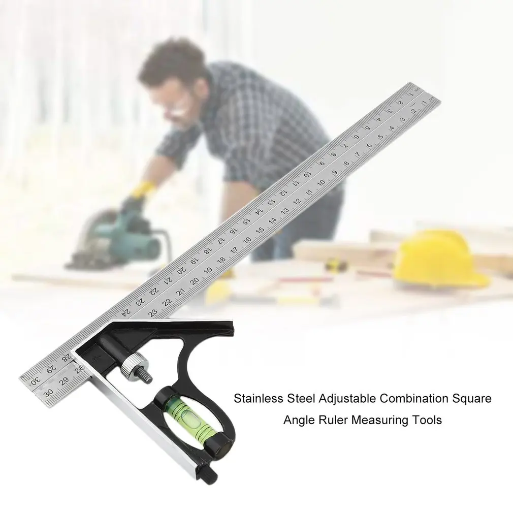 Stainless Steel Adjustable Combination Square Carpentry Angle Ruler Measuring Tools B1
Stainless Steel Adjustable Combination Square Carpentry Angle Ruler Measuring Tools B1