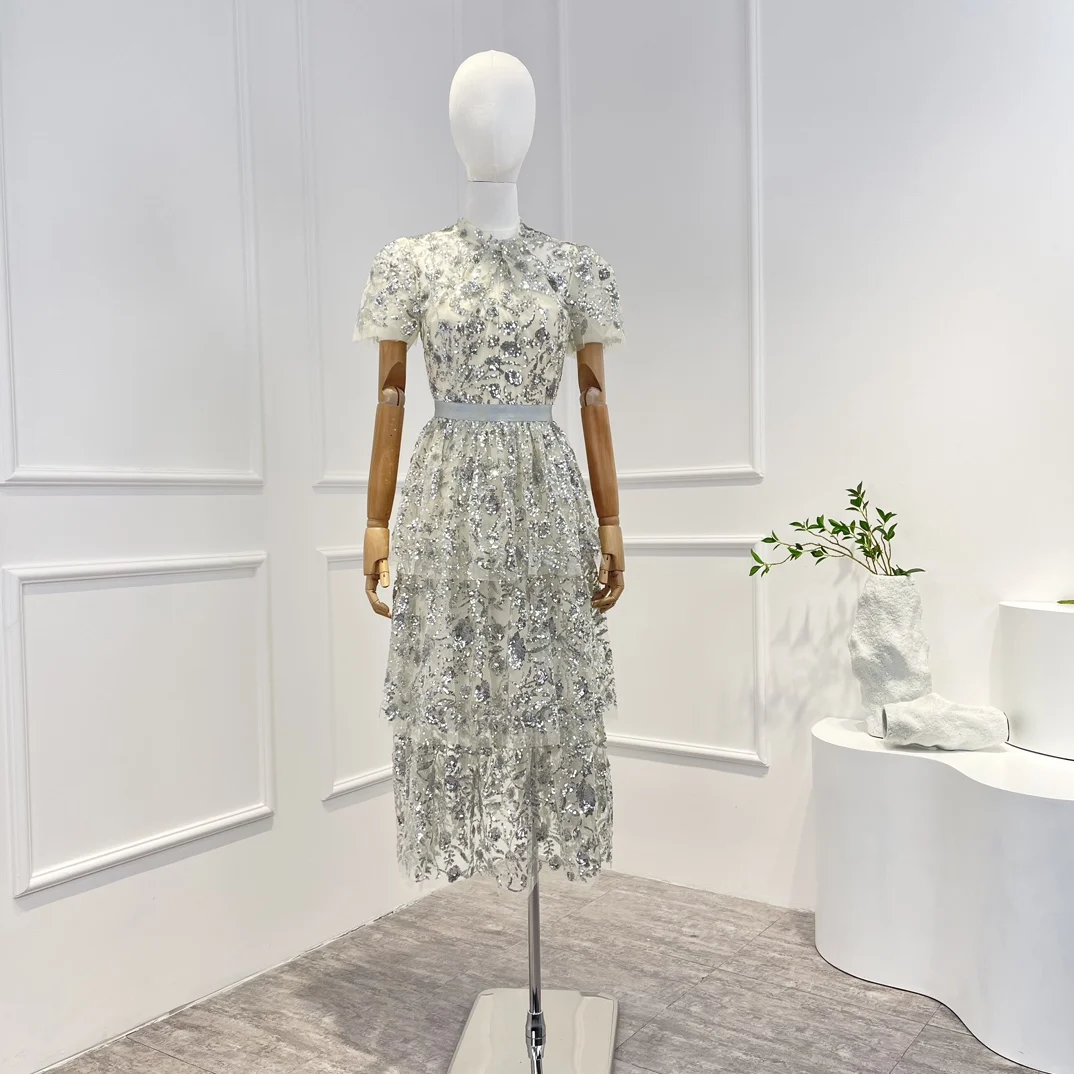 New Arrival 2023 Summer Spring Top Quality Elegant Belted Sequin Triple-tiered Hem Evening Dresses Lady
New Arrival 2023 Summer Spring Top Quality Elegant Belted Sequin Triple-tiered Hem Evening Dresses Lady
