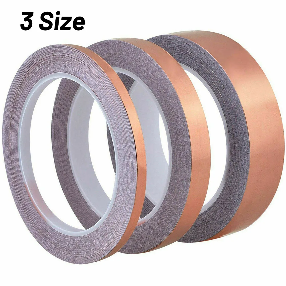 20m Adhesive Conductive Copper Foil Tape Shield Eliminate EMI Anti-static Single-sided Repair Tape Shielding Tools
20m Adhesive Conductive Copper Foil Tape Shield Eliminate EMI Anti-static Single-sided Repair Tape Shielding Tools