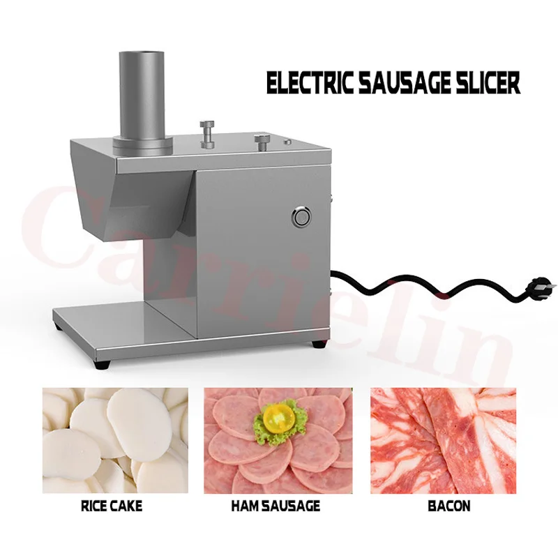 Commercial Sausage Slicer Cutter Machine Desktop Household Electric Vegetable Cucumber Ham Sausage Slicing Cutting
Commercial Sausage Slicer Cutter Machine Desktop Household Electric Vegetable Cucumber Ham Sausage Slicing Cutting