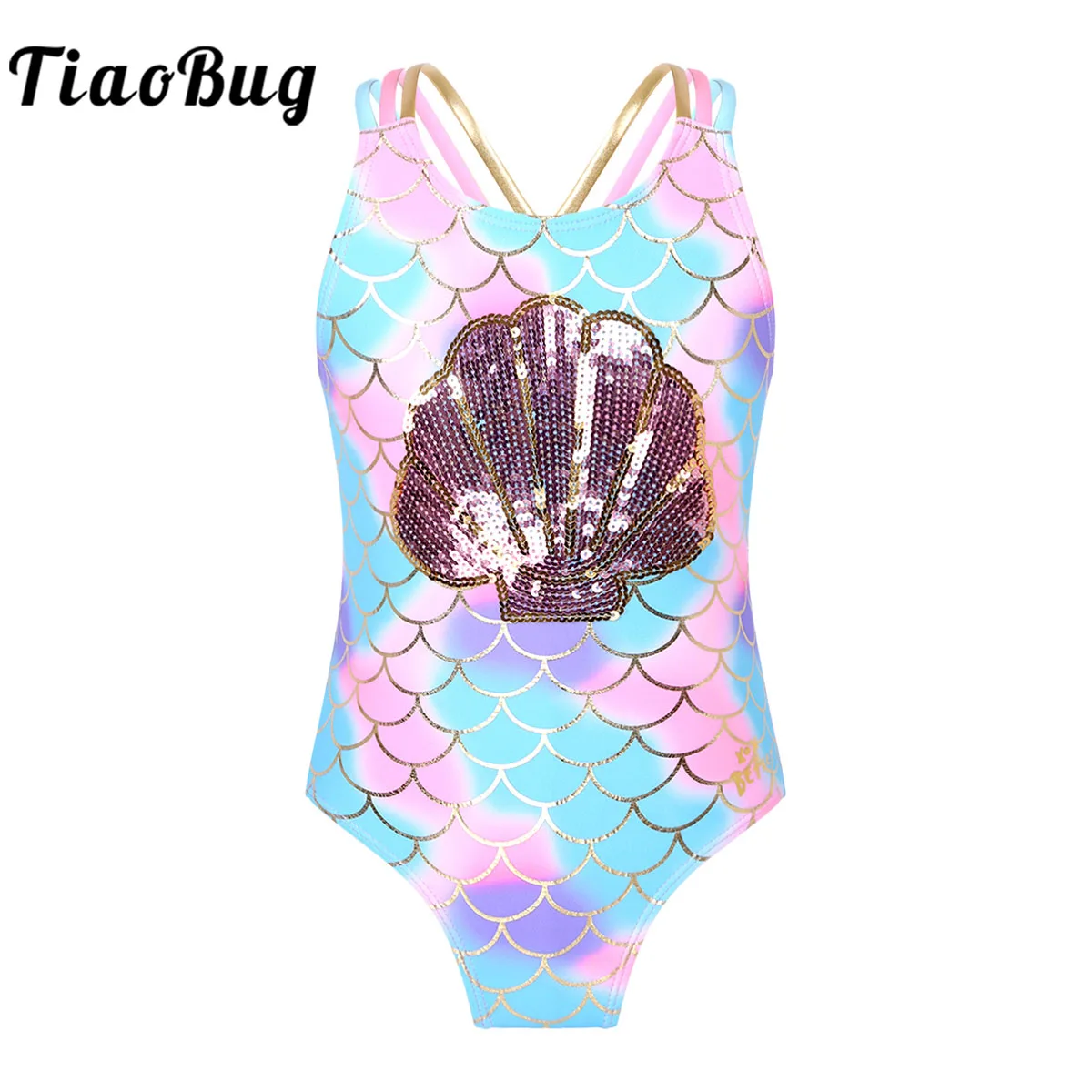 Little Girls One Piece Swimsuits Swimwear Kids Strappy Back Fish Scales Mermaid Gymnastics Leotards Ballet Athletic Bodysuit
Little Girls One Piece Swimsuits Swimwear Kids Strappy Back Fish Scales Mermaid Gymnastics Leotards Ballet Athletic Bodysuit