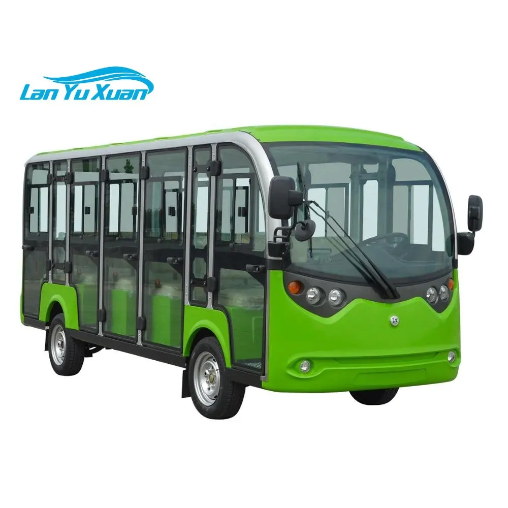 

electric sightseeing bus 14seats ac system 72v 400a / Battery passengers 14 Seater Sightseeing Car Tourist Electric Shuttle Bus