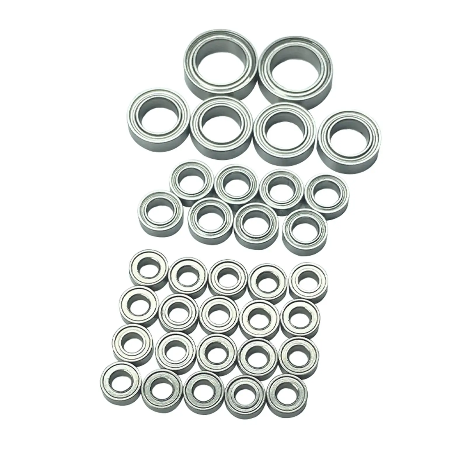 34 Pieces Metal Ball Bearings Set 5mm 7mm 10mm 12mm for 1/12 Scale RC Trailer Car Replacement Accessories Spare Parts Upgrade 
34 Pieces Metal Ball Bearings Set 5mm 7mm 10mm 12mm for 1/12 Scale RC Trailer Car Replacement Accessories Spare Parts Upgrade
