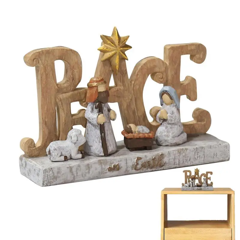 

Christmas Nativity Figurine | Christmas Village Nativity Scene Set | Resin Crafts Statue for Home Tabletop Ornaments Christmas S