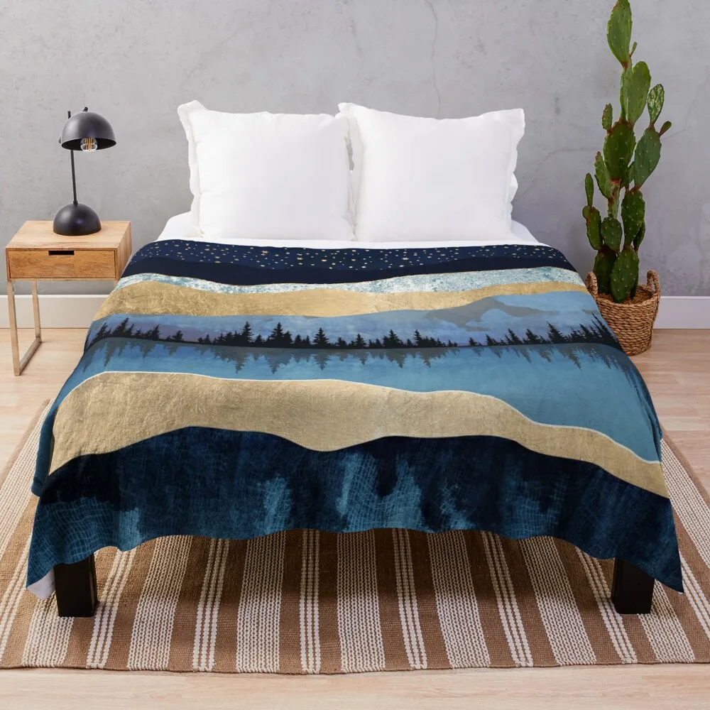 Midnight Lake Throw Blanket microfiber fabric multi-purpose Single blanket throw rug
Midnight Lake Throw Blanket microfiber fabric multi-purpose Single blanket throw rug