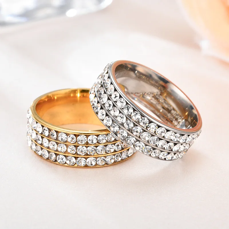 Trendy Crystal Zircon Engagement Stainless Steel Rings For Women Accessories Wedding Jewelry Gift 2022 Fashion Women Rings
Trendy Crystal Zircon Engagement Stainless Steel Rings For Women Accessories Wedding Jewelry Gift 2022 Fashion Women Rings