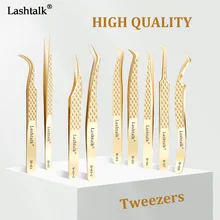 Lashtalk Eyelash Extension Tweezers Makeup Tools From Nagaraku Stainless Steel Non-magnetic Volume FakeLashes Supplies Accurate