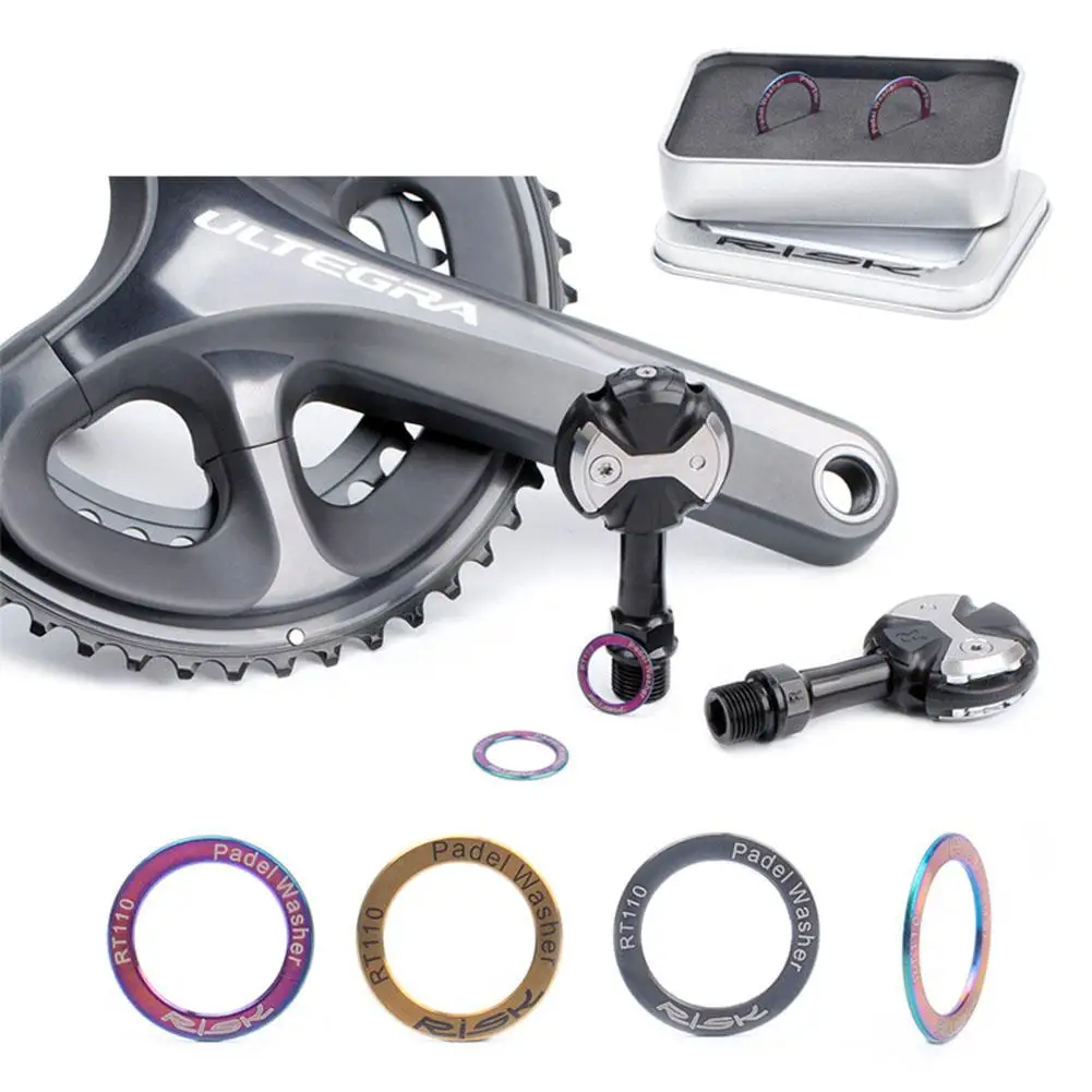 2pcs Bicycle Pedal Washers Rustproof Corrosion-resistant Titanium Alloy Pedal Spacer Mountain Road Bike Repair Parts
2pcs Bicycle Pedal Washers Rustproof Corrosion-resistant Titanium Alloy Pedal Spacer Mountain Road Bike Repair Parts