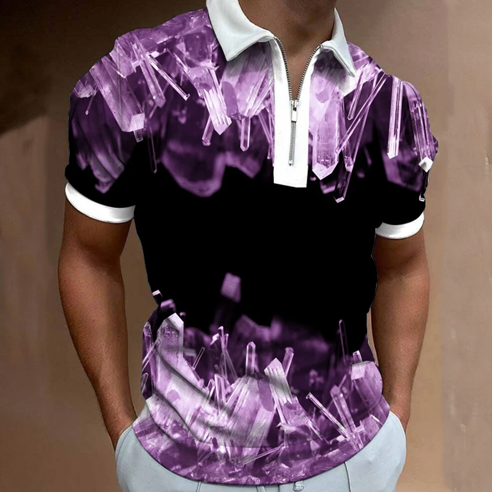 2023 Men Zip Collar T Shirt Sports Short Sleeve Digital Printing Tops Slim Tee Top Summer Loose Turn-down Collar Shirt Blouse
2023 Men Zip Collar T Shirt Sports Short Sleeve Digital Printing Tops Slim Tee Top Summer Loose Turn-down Collar Shirt Blouse
