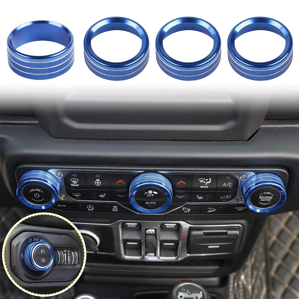 Air Conditioner Switch Knob Covers Ring for Jeep Wrangler 2018-2023 Auto Menu Knob Switch Cover Trim Interior Decor Accessories
Air Conditioner Switch Knob Covers Ring for Jeep Wrangler 2018-2023 Auto Menu Knob Switch Cover Trim Interior Decor Accessories