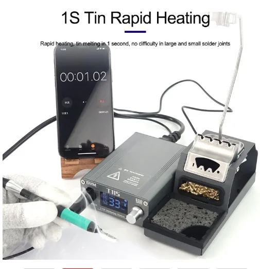 

GVM T115 45W Constant Temperature Welding Soldering Station With C115 Iron Tips For Mobile Phone Motherboard PCB Repair Tools