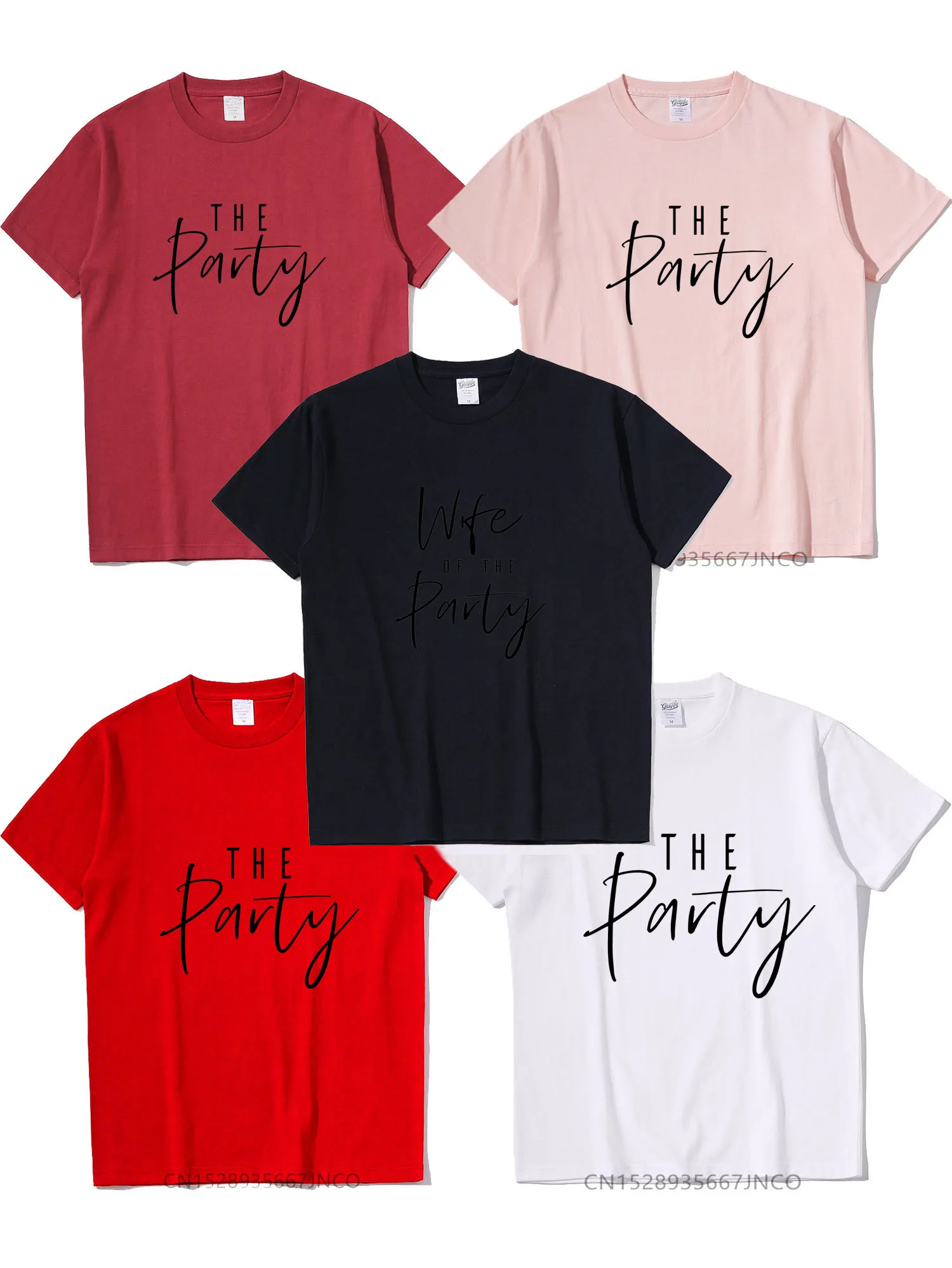 Wife OF THE Party 100% Cotton Femme Bridesmaid EVJF Shirt Girl Party Couple Matching Wedding Top Women Team To Be Bride Clothes
Wife OF THE Party 100% Cotton Femme Bridesmaid EVJF Shirt Girl Party Couple Matching Wedding Top Women Team To Be Bride Clothes