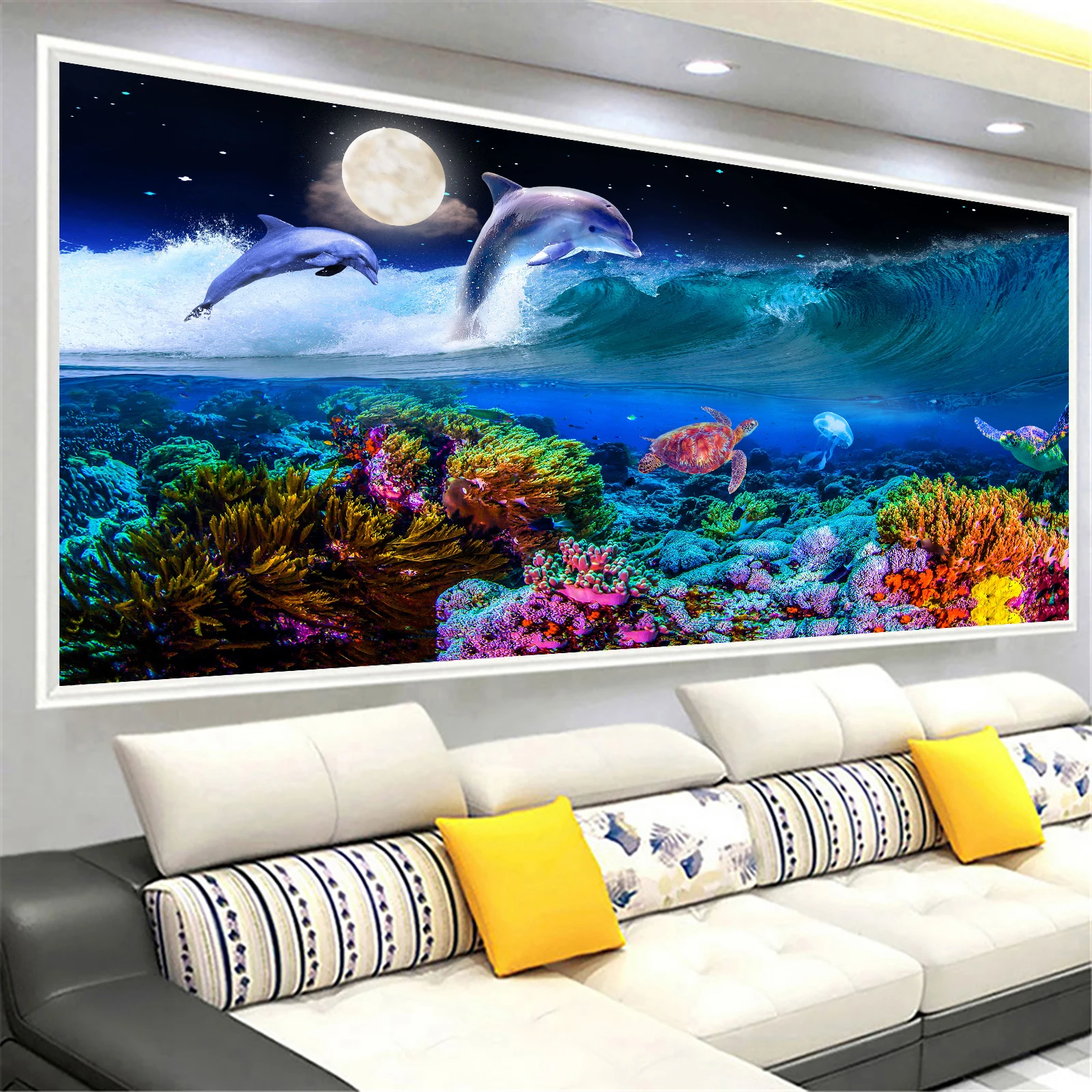 DIY 5D Diamond Painting Dolphin Decor for Home Embroidery Full Display Picture of Rhinestones Handmade Gift
DIY 5D Diamond Painting Dolphin Decor for Home Embroidery Full Display Picture of Rhinestones Handmade Gift