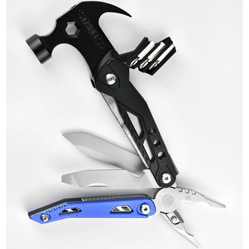 Multi-function Tool Pliers Folding Nail Hammer Outdoor Knife Survival Axe Pliers Pointed Diagonal Wire Cutter Camping Multitool
Multi-function Tool Pliers Folding Nail Hammer Outdoor Knife Survival Axe Pliers Pointed Diagonal Wire Cutter Camping Multitool