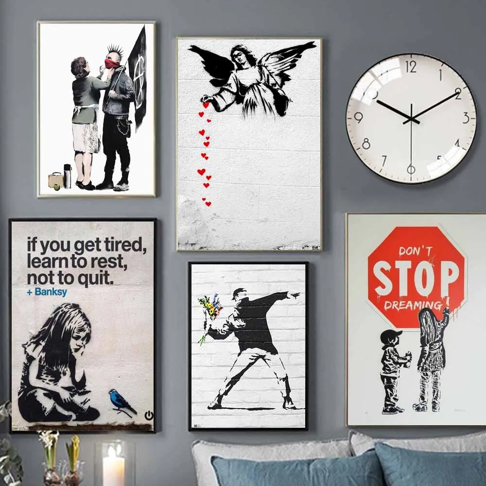 Street Culture Graffiti Art Printing Canvas Painting Wall Art Banksy Poster Living Room Corridor Bedroom Home Decoration Mural
Street Culture Graffiti Art Printing Canvas Painting Wall Art Banksy Poster Living Room Corridor Bedroom Home Decoration Mural