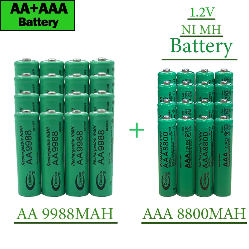 Free Shipping 2023New Bestselling 1.2V AA9988MAH+AAA8800MAH AA AAABattery NI MH Rechargeable Battery for Shaver Remote Control
Free Shipping 2023New Bestselling 1.2V AA9988MAH+AAA8800MAH AA AAABattery NI MH Rechargeable Battery for Shaver Remote Control