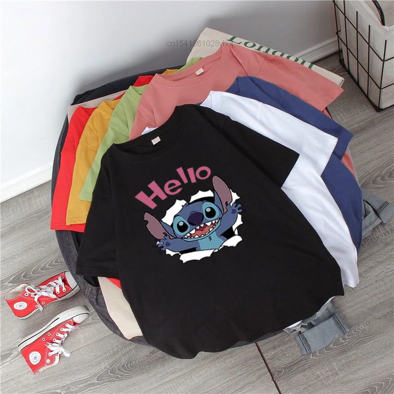 Disney Stitch Cartoon T-shirt 2020 New Summer Pure Cotton Short Sleeved Clothes Korean Loose Half Sleeved Top Men Women Student
Disney Stitch Cartoon T-shirt 2020 New Summer Pure Cotton Short Sleeved Clothes Korean Loose Half Sleeved Top Men Women Student